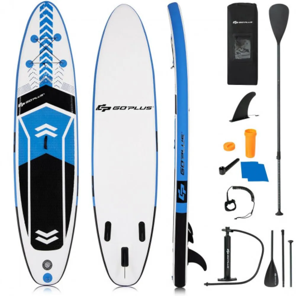 10.5 Feet Inflatable Stand Up Paddle Board with Carrying Bag and Aluminum Paddle-M