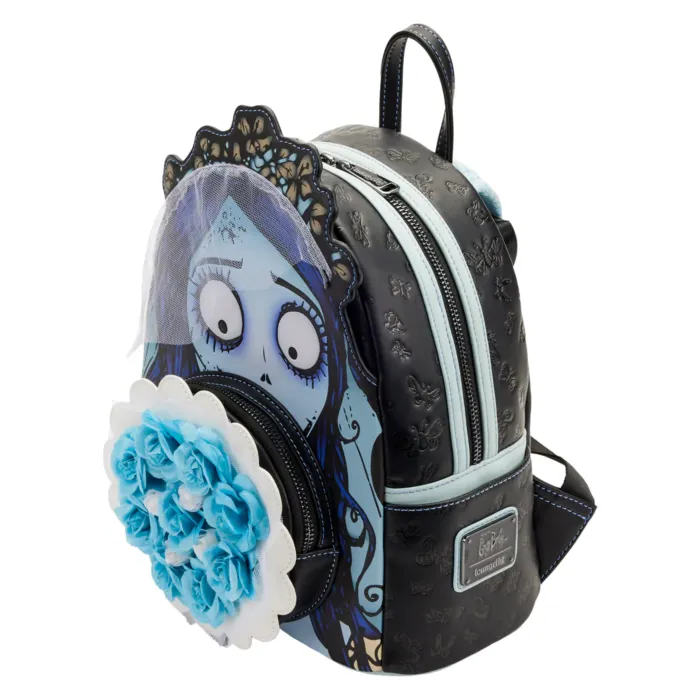 10" Corpse Bride - Emily Bouquet Faux Leather Mini Backpack Bag Loungefly