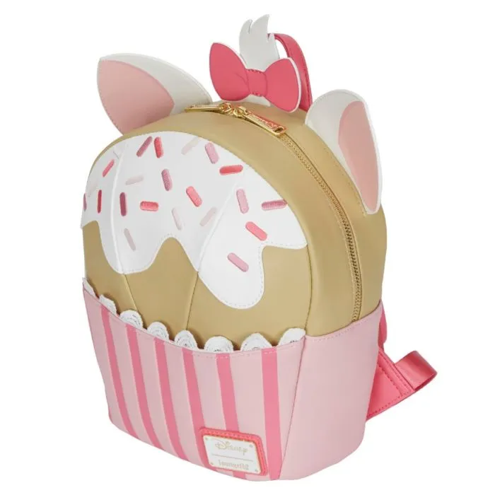 10" Disney : The Aristocats - Marie Sweets Cupcake Faux Leather Mini Backpack Bag Loungefly