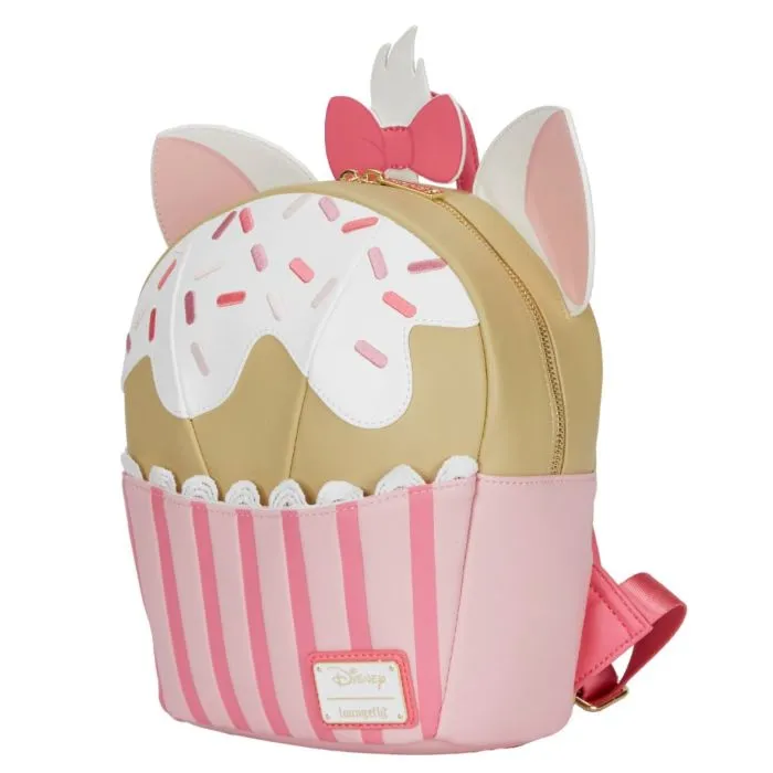 10" Disney : The Aristocats - Marie Sweets Cupcake Faux Leather Mini Backpack Bag Loungefly