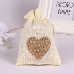 12 Pcs Burlap Pouch - Small Favour Bags - Bracelet Drawstring Bags - Wedding Favour - Kleine Jutebeutel Schmuck - Candy Goody Gift Bag