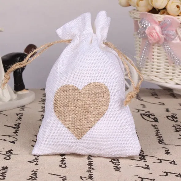 12 Pcs Burlap Pouch - Small Favour Bags - Bracelet Drawstring Bags - Wedding Favour - Kleine Jutebeutel Schmuck - Candy Goody Gift Bag