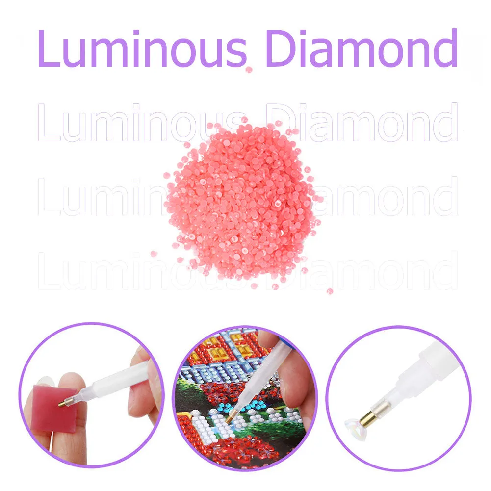 15g/Bag DIY Luminous Round Rhinestones Kit for Diamond Painting Accessories