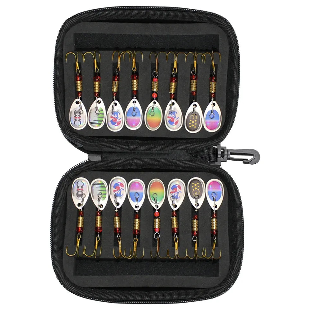 16pcs/20pcs Set Fishing Spoons Lures Metal Baits Set forCasting Spinner Fishing Bait with Storage Bag Case For Outdoor Fishing