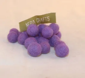 1cm Soft Felt Balls-Purple, Yellow, Pink, Dark Pink