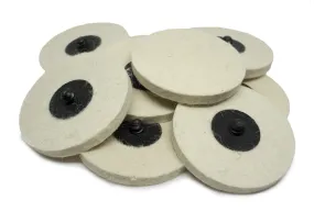 3" Felt Polishing Quick Change Discs - 10 Pack