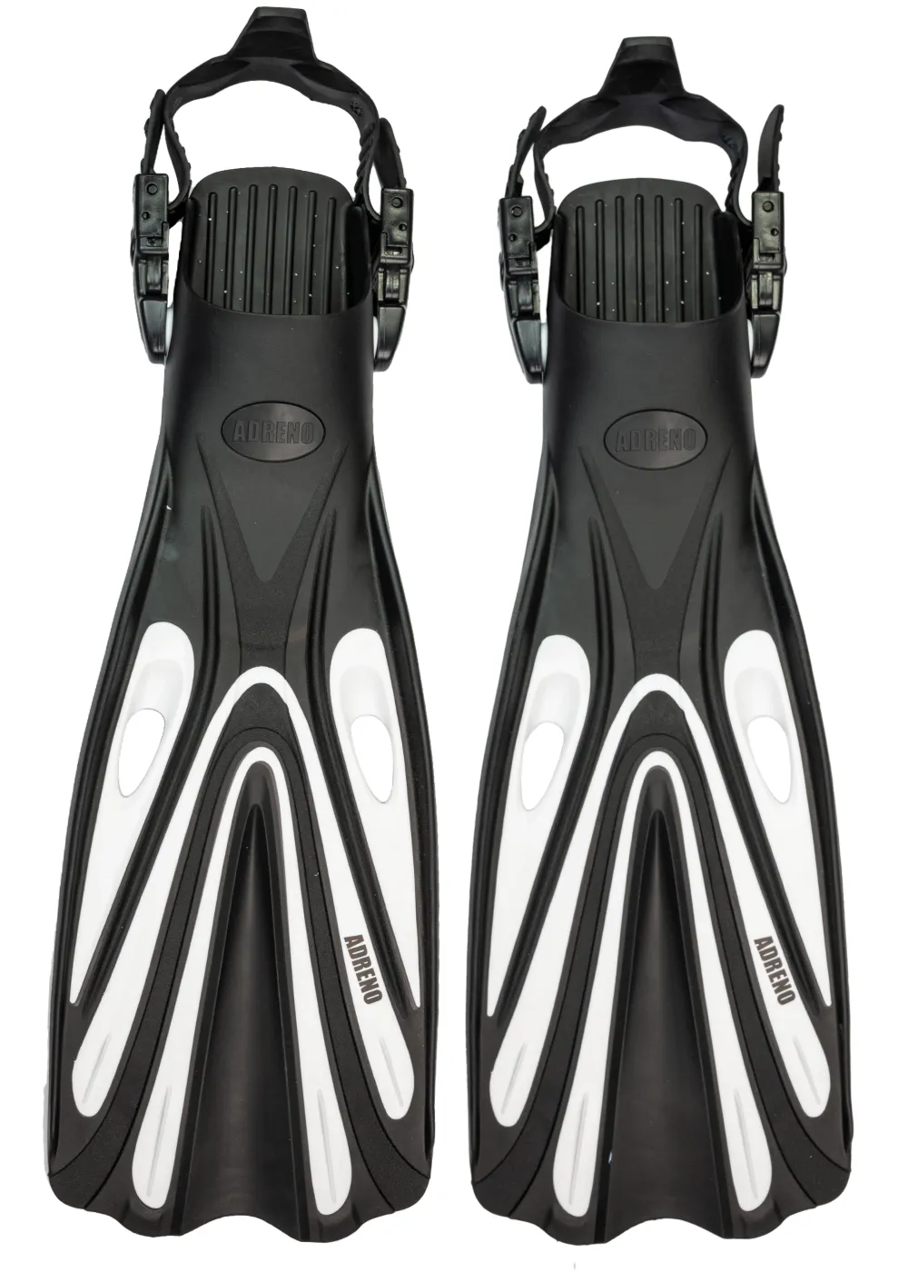 Adreno Moray Mask - Snorkel & Fin Combo - Black and Clear