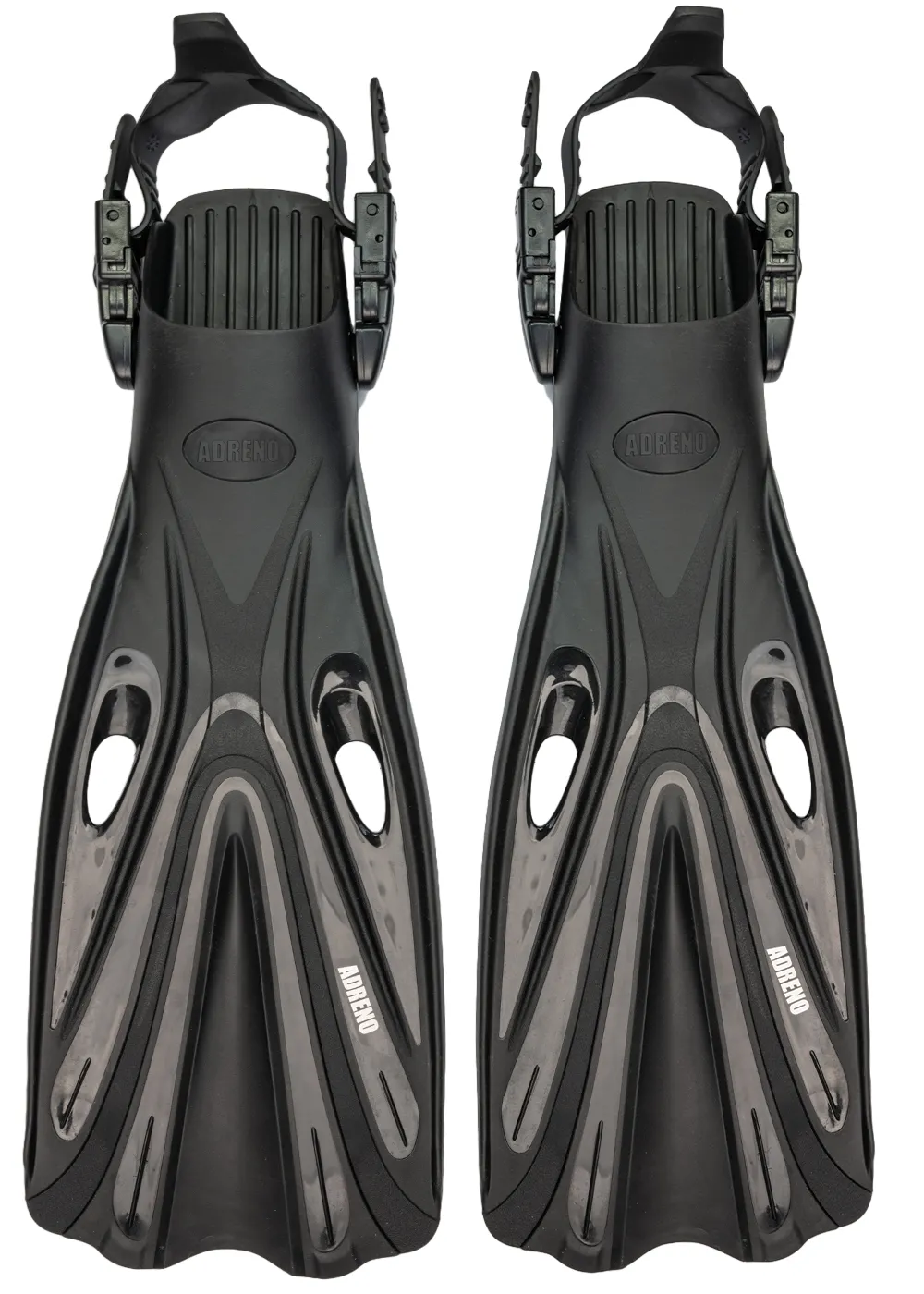 Adreno Moray Mask - Snorkel & Fin Combo - Black