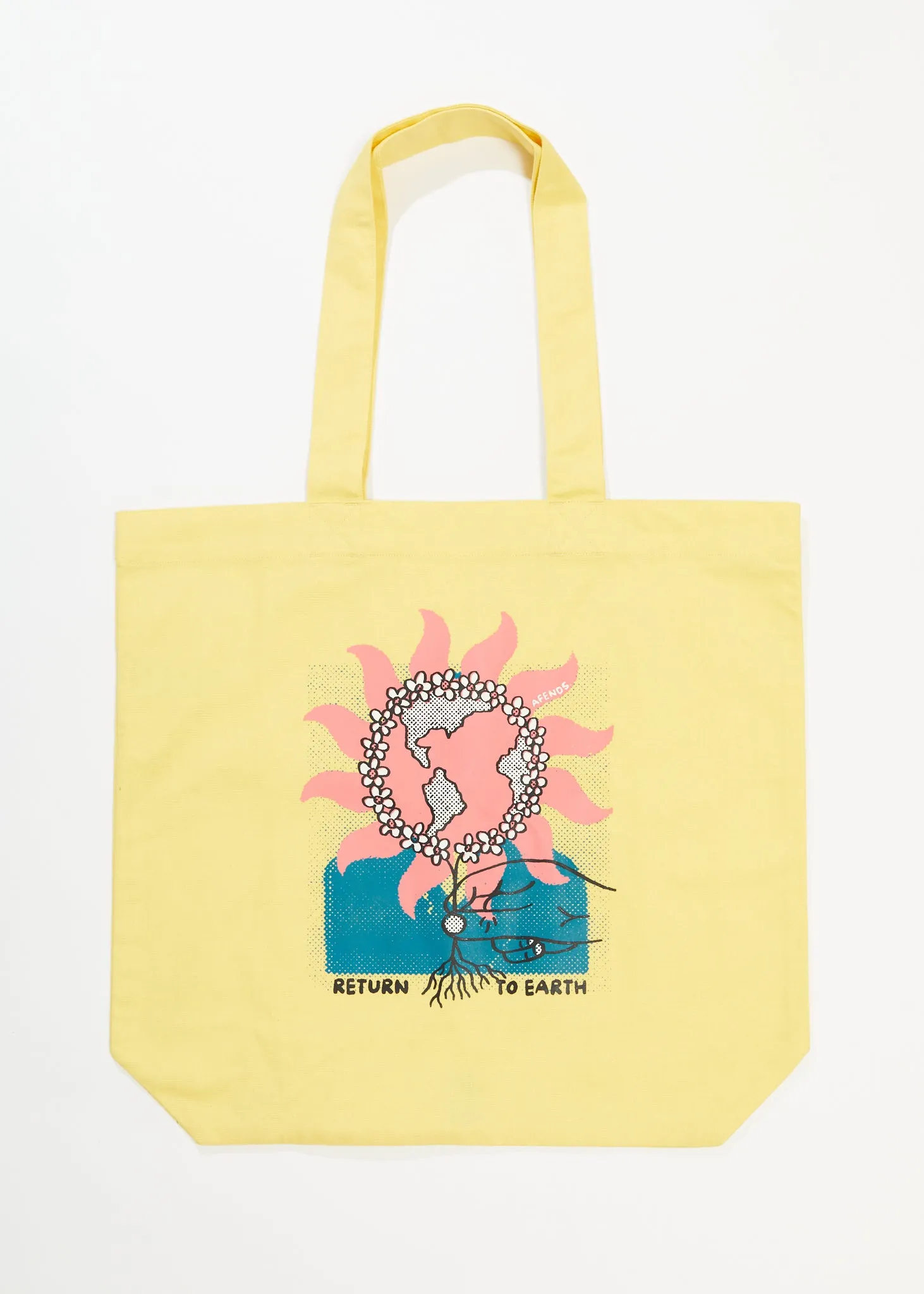 AFENDS Unisex Return To Earth - Tote Bag - Butter