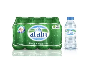 Al Ain Bottled Drinking Water 330ml, Pack of 12