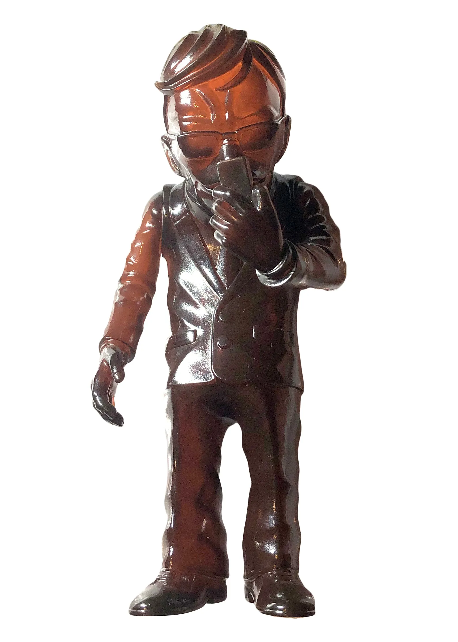 Al Gangu Secret Agent Man 001 Sofubi Codename S.A.M Rootbeer Clear Soft Vinyl Urban Terror Usugrow Unpainted Blank Figure