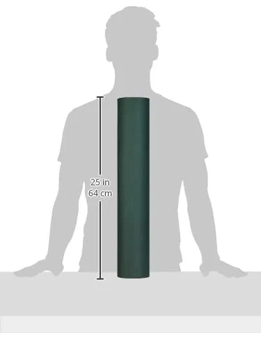 Amazon Brand - Symactive 4mm Anti-Skid Lightweight Water/Dirt Proof LDPE Yoga Mat with Carry Bag (Bottle Green)