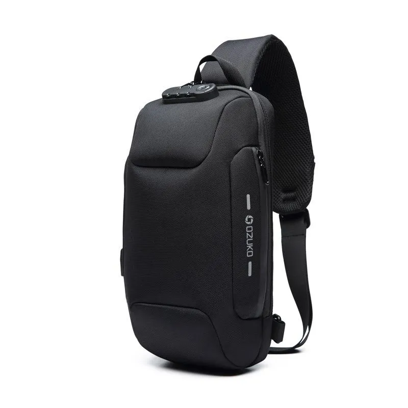 Anti-theft Cross Body Bag- Multifunction USB Backpack With 3-Digit Lock