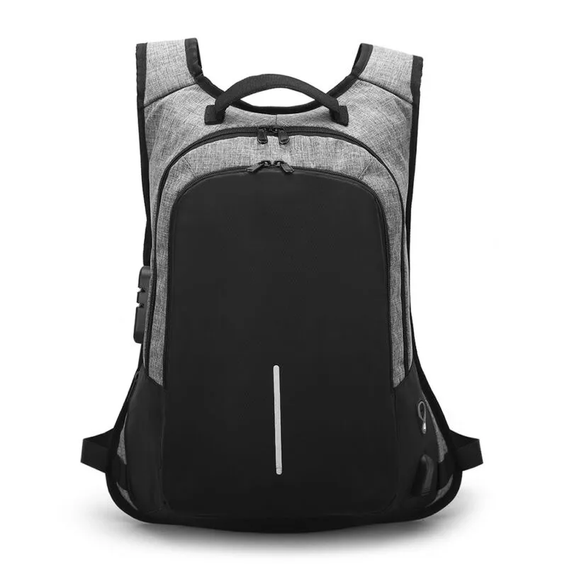 Anti-Theft Men Women Travel Backpack External USB Charge Port Laptop School Bag