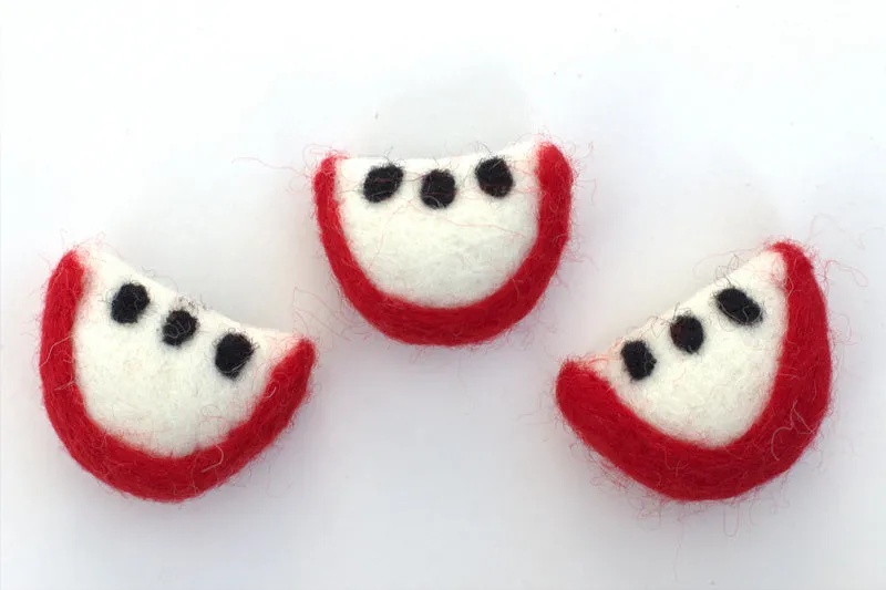 Apple Slice Felt Shapes