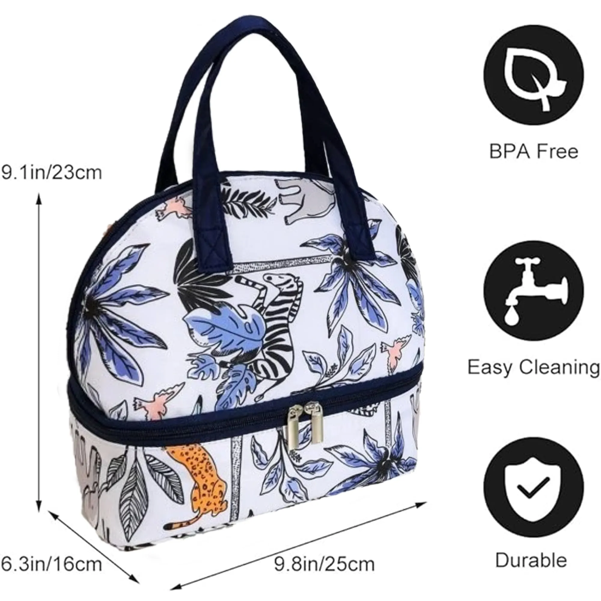 Babymoon Milk Preservation Baby Moms Mothers Diaper Bag | Portable Travel Insulated | Milk Bottle Container Storage Cooler Bag | Jungle Paradise