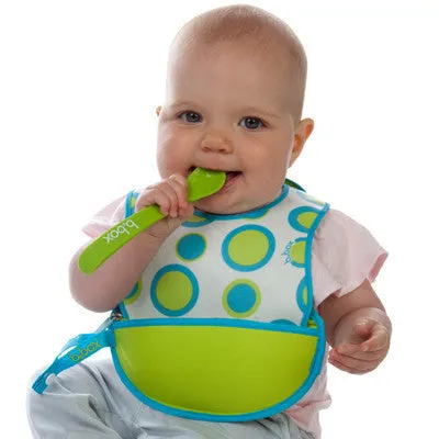 B.box Travel Bib w/ Baby Spoon (Shining Stars)