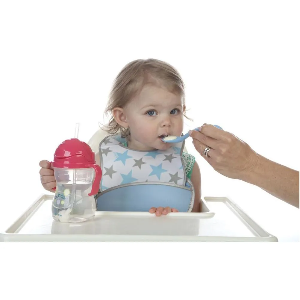 B.box Travel Bib w/ Baby Spoon (Shining Stars)