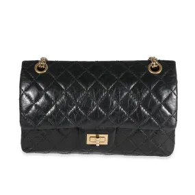 Black Quilted Aged Calfskin 50th Anniversary Reissue 2.55 225 Double Flap