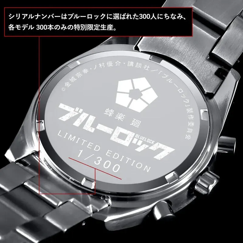 Blue Lock Hyoma Chigiri Official Chronograph Watch Silver Japan Limited