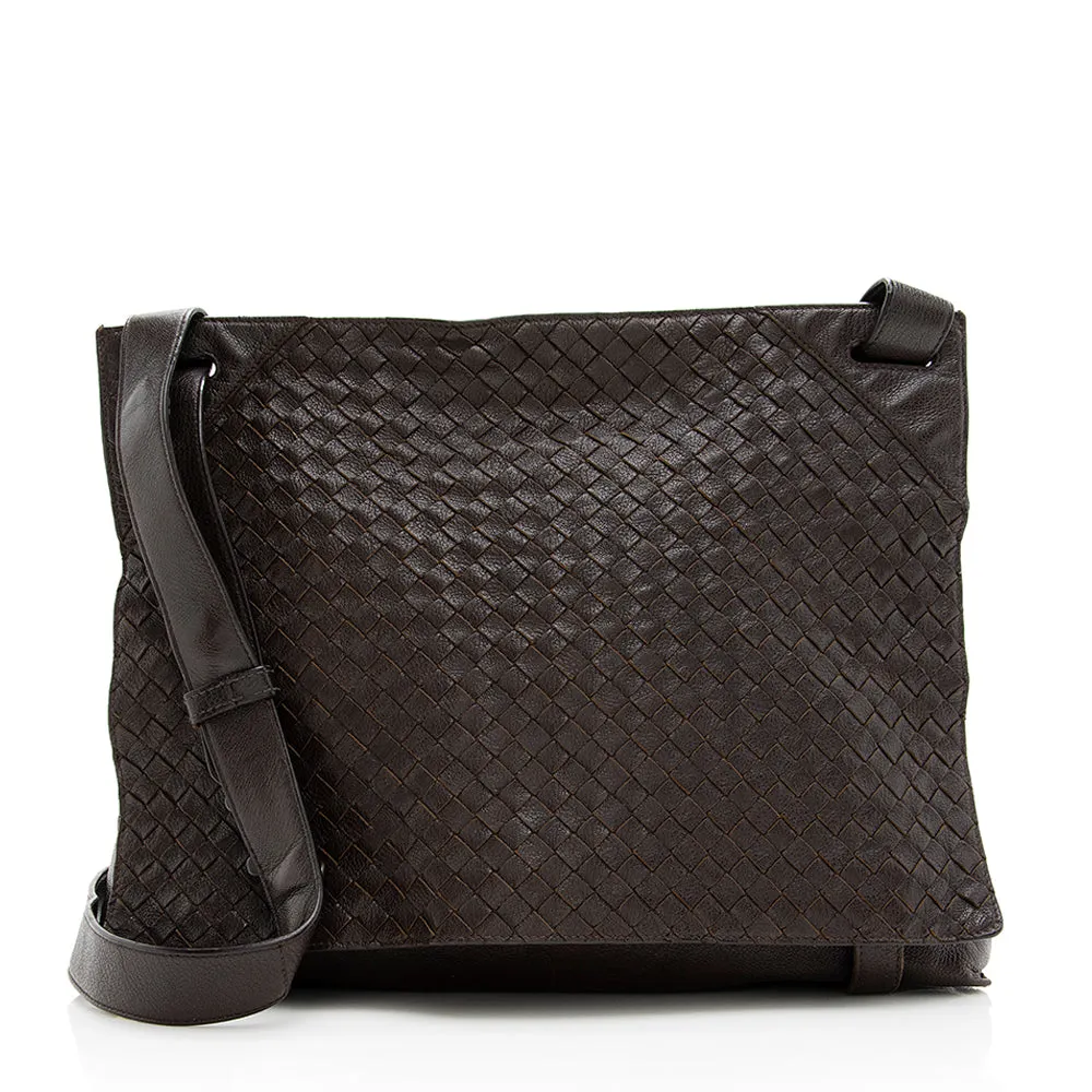 Bottega Veneta Intrecciato Nappa Messenger Bag (SHF-19389)