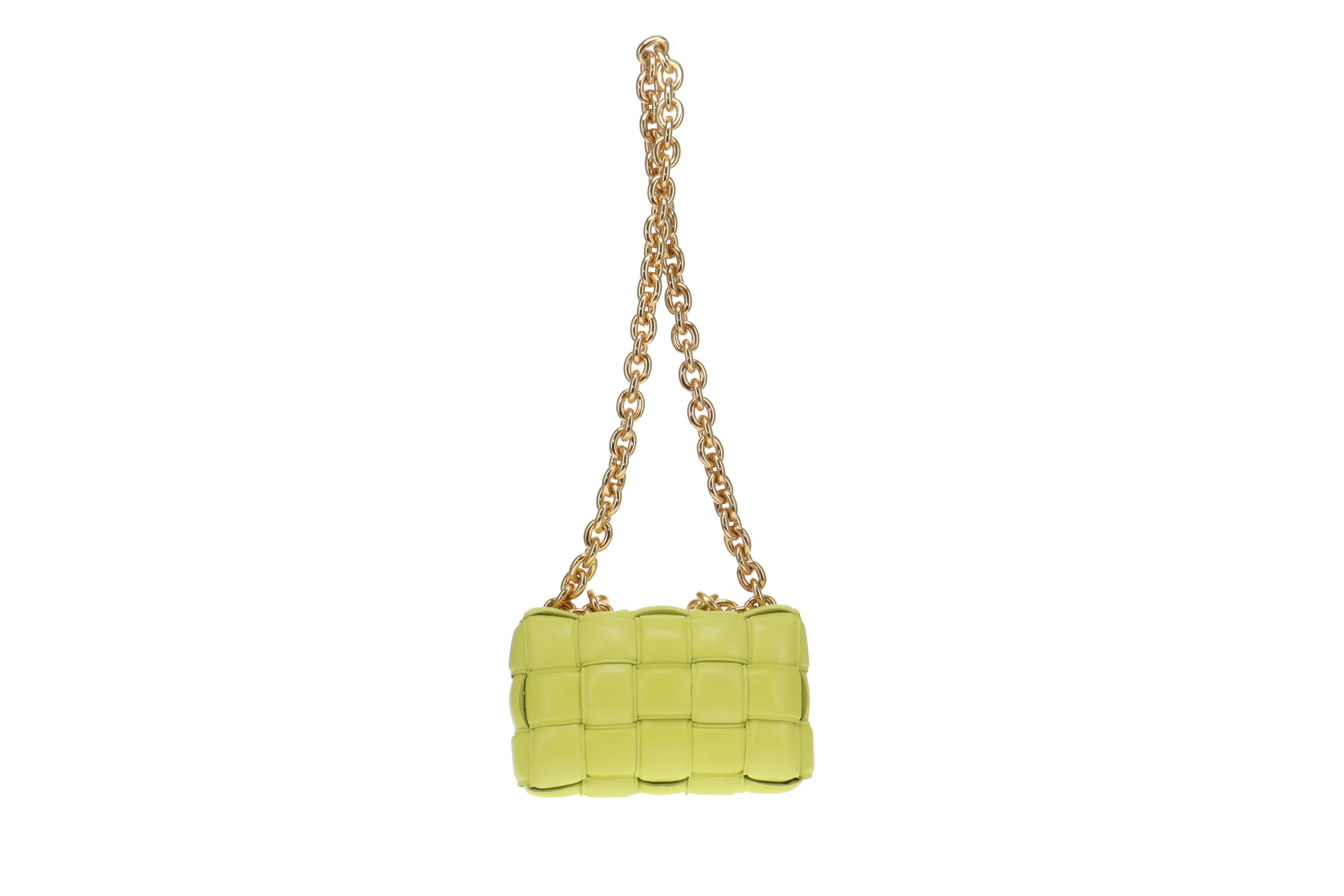 Bottega Veneta Lime Lambskin Padded Chain Cassette RRP €4200