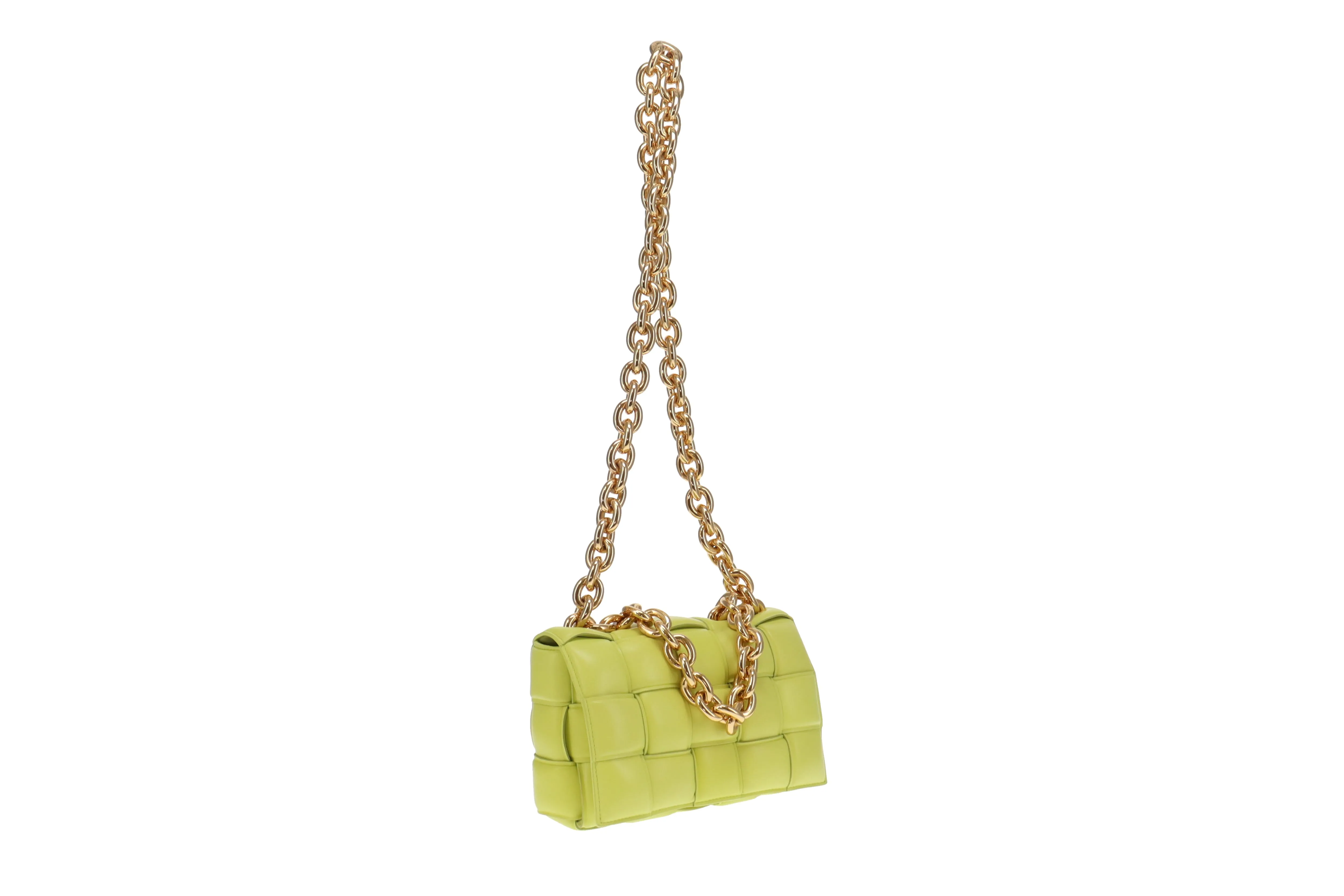 Bottega Veneta Lime Lambskin Padded Chain Cassette RRP €4200