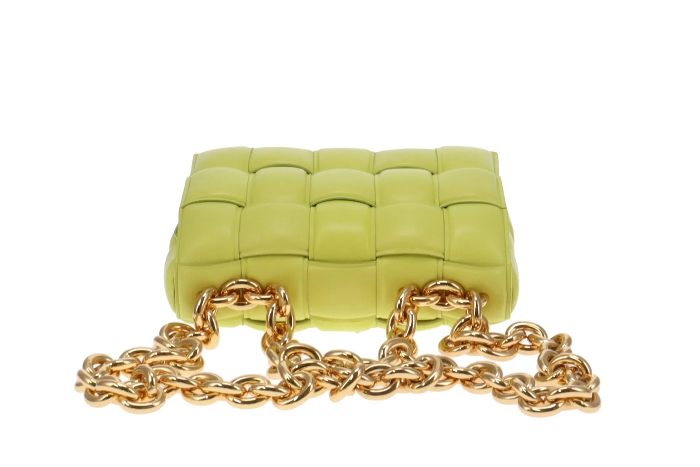 Bottega Veneta Lime Lambskin Padded Chain Cassette RRP €4200