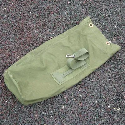 British Cotton-canvas Kit Bag. Used/Graded. Olive Green.