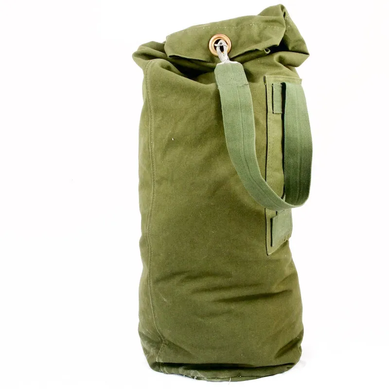 British Cotton-canvas Kit Bag. Used/Graded. Olive Green.