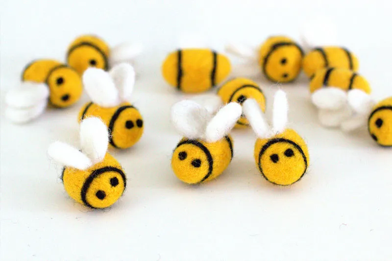 Bumble Bee Felt Shapes