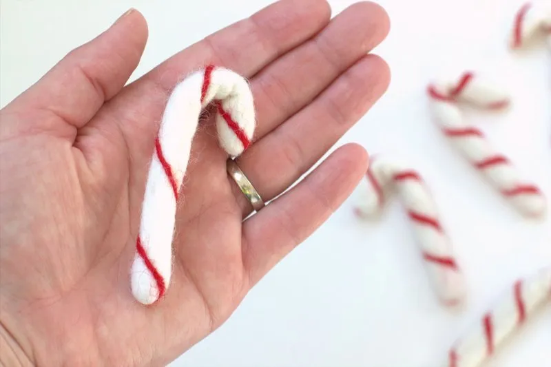 Candy Cane Felt Garland- Red, White