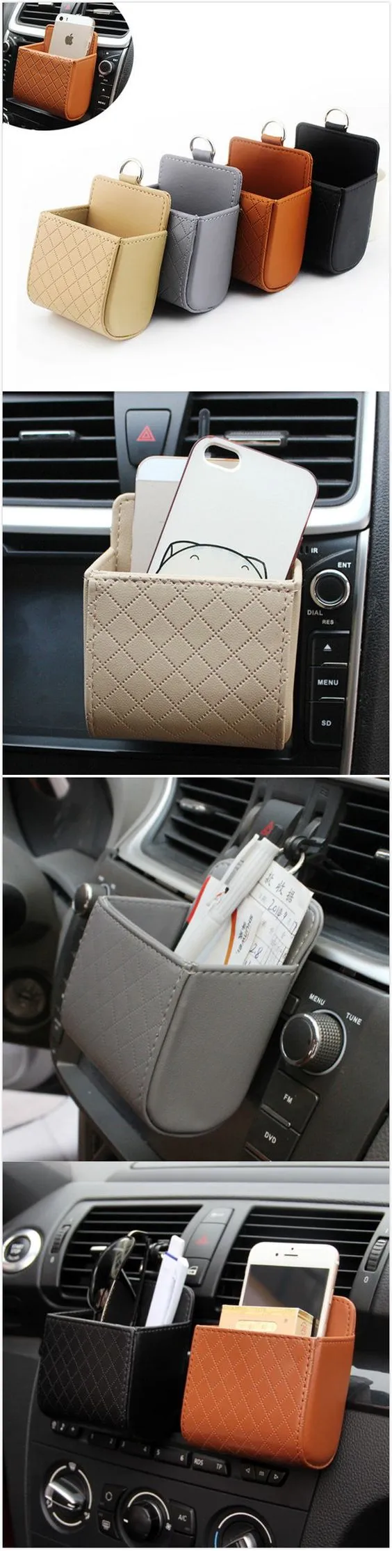 Car Air Vent Car Multi-functional Storage Bag