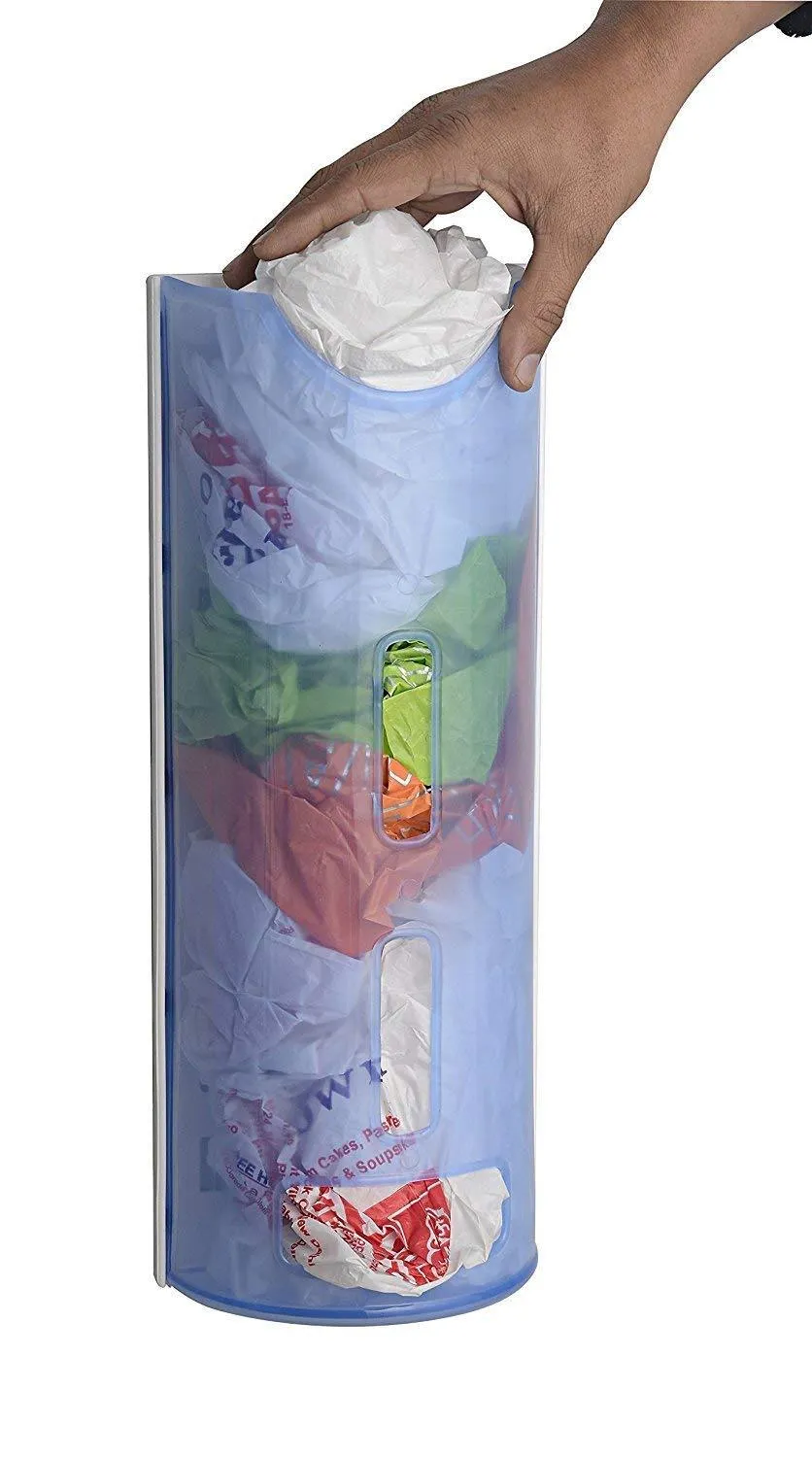 Carry Bag Dispenser, Plastic Bag Holder | Grocery Bag Storage Box | Disposable Bag Dispenser | Polythene Bag Saver