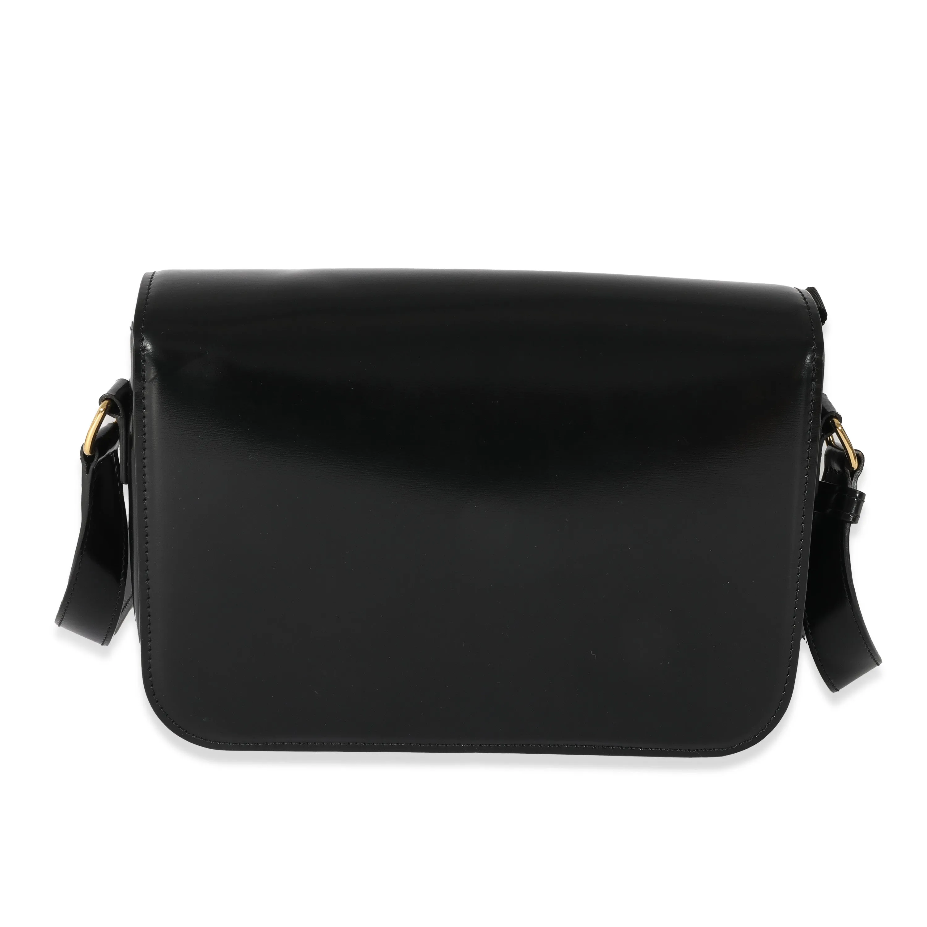 Celine Black Shiny Calfskin Classique Triomphe