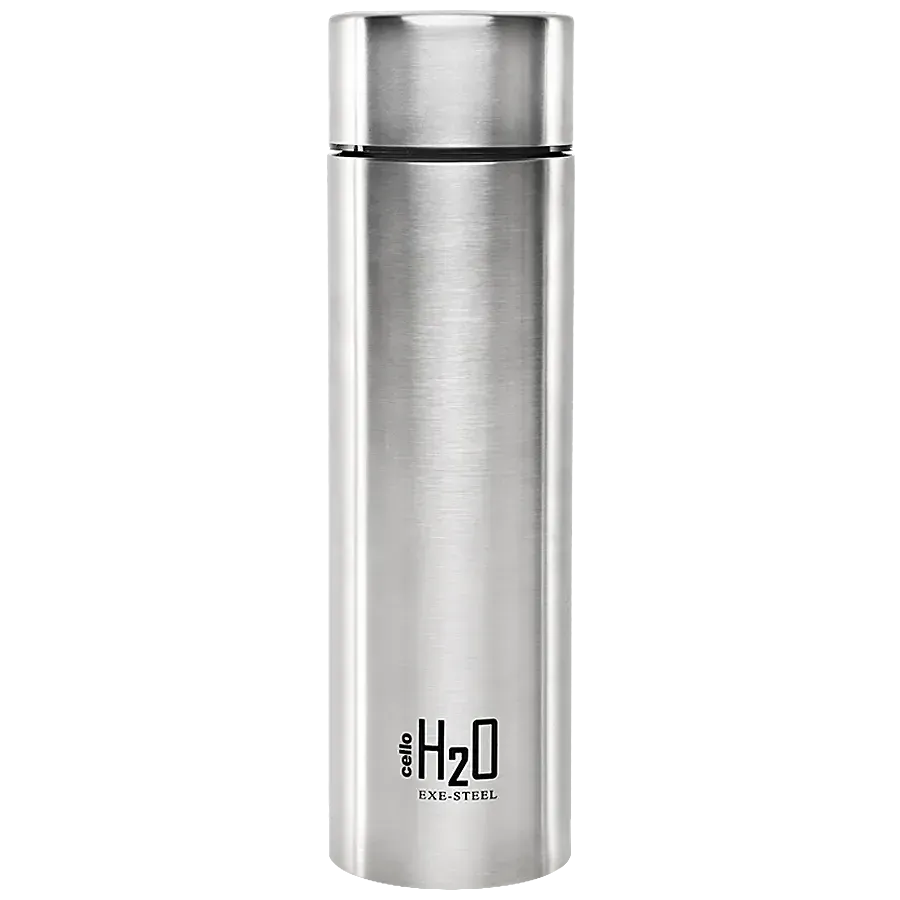 CELLO H2O Stainless Steel Water Bottle | Leak proof & break-proof | Lid is sealed by a silicone rin