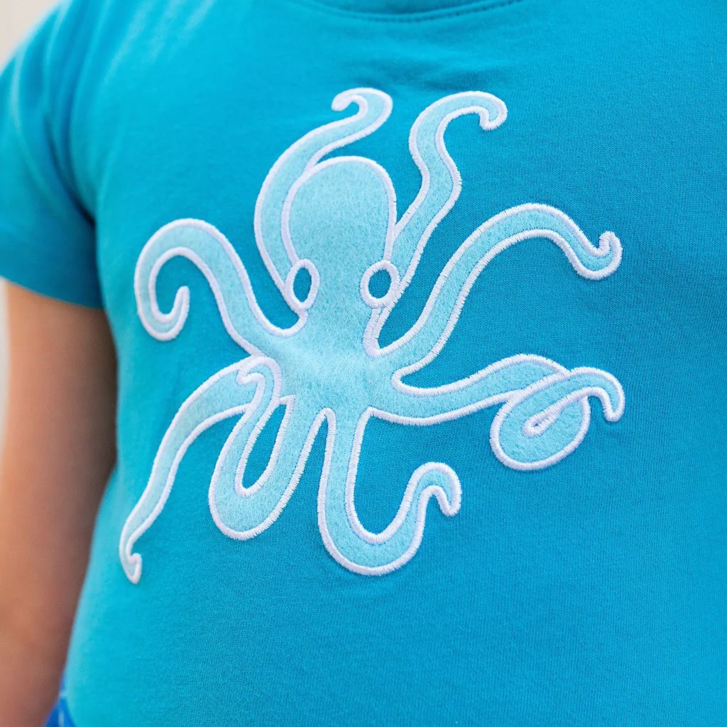 Cephalopods Super Twirler Dress with Pockets and Long Sleeves