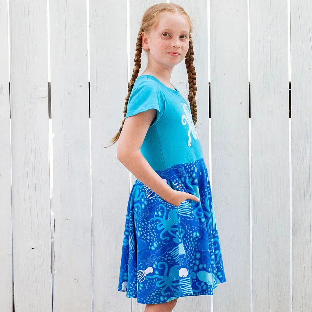 Cephalopods Super Twirler Dress with Pockets