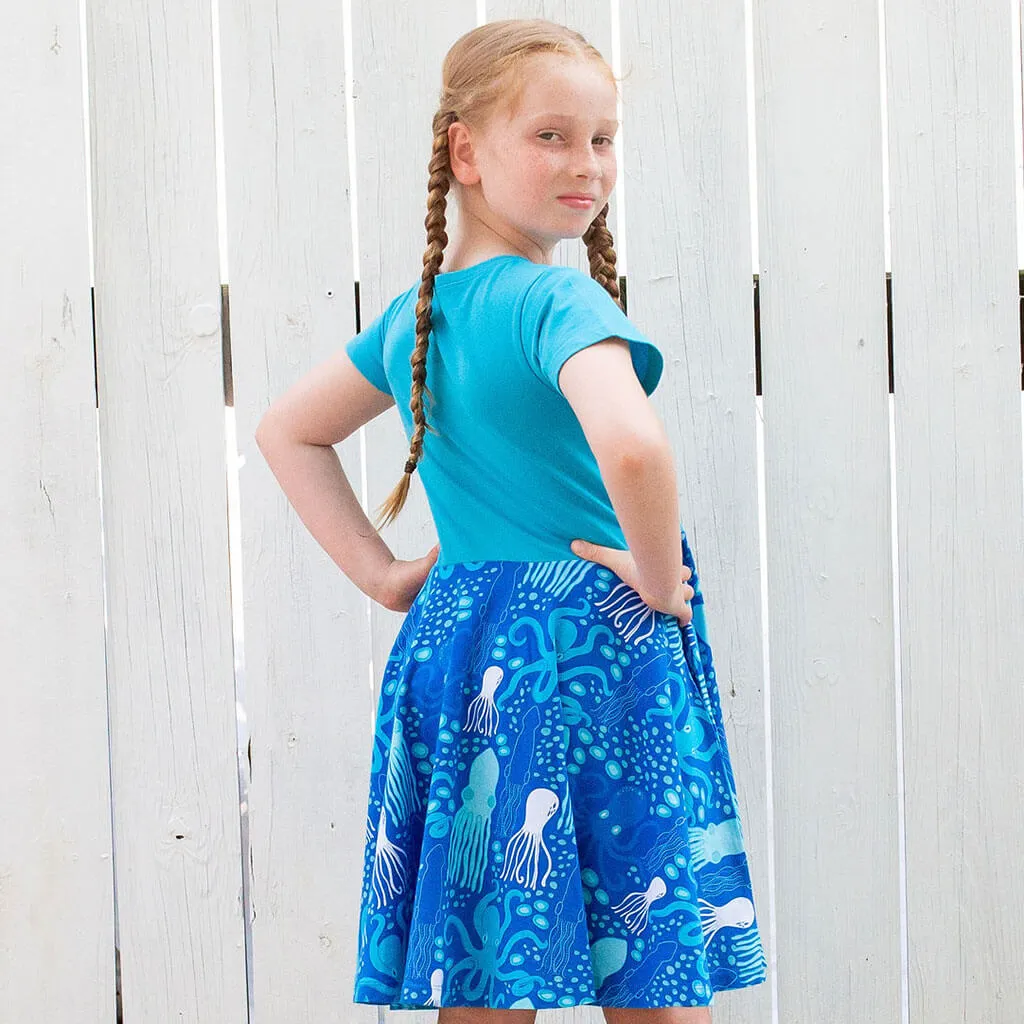 Cephalopods Super Twirler Dress with Pockets