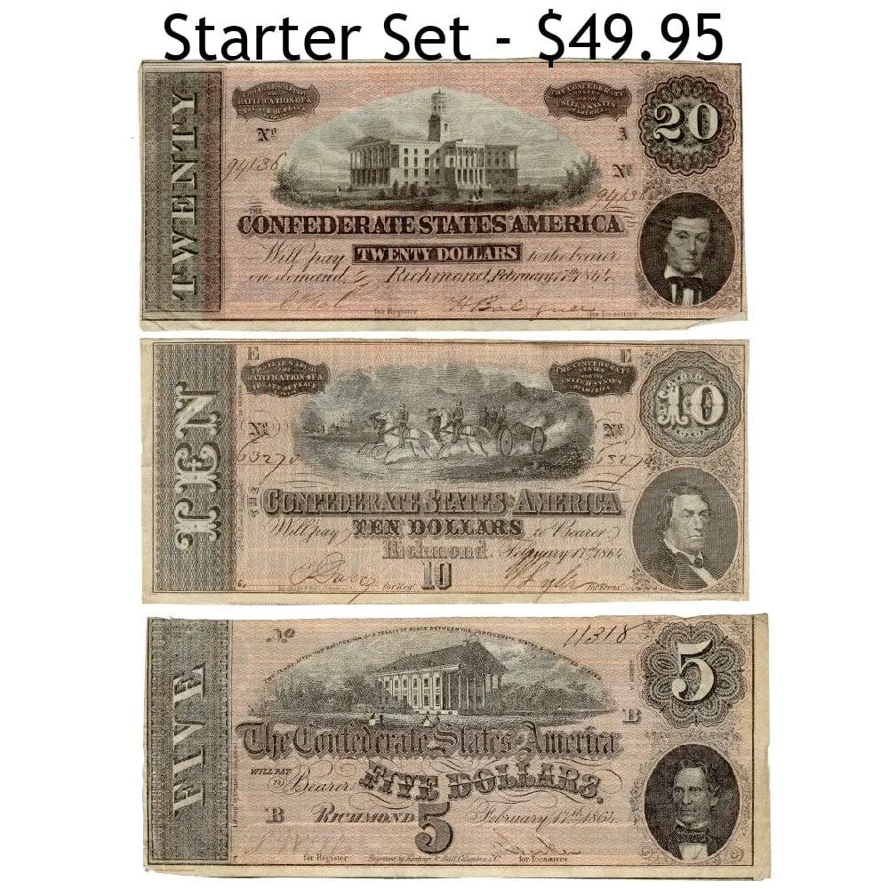 Civil War Paper Money Grab Bags - Priced For Every Budget