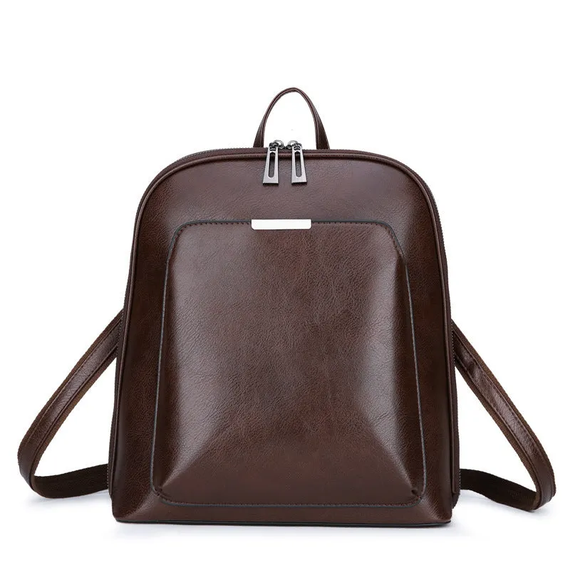 Classic Fashion Backpack Dual Zippers