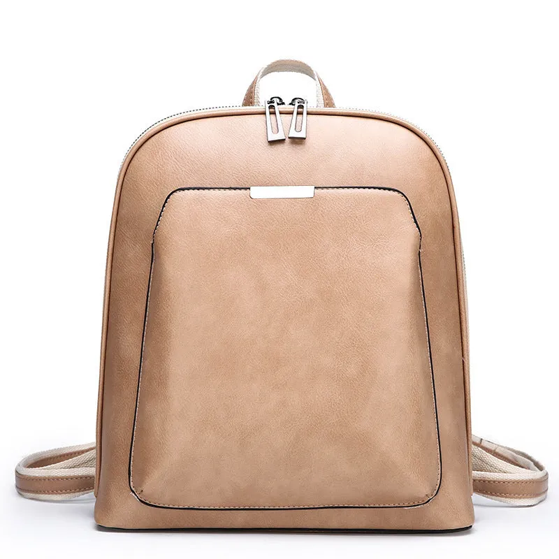 Classic Fashion Backpack Dual Zippers