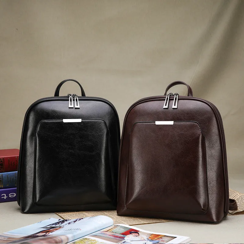 Classic Fashion Backpack Dual Zippers