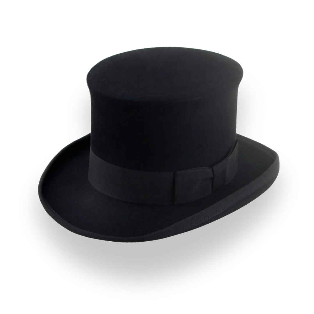 Classic Top Hat For Men in Black Fur Felt | The Victorian