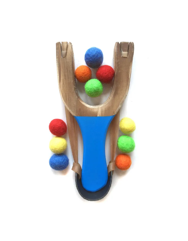 Classic Wooden Slingshot Rainbow