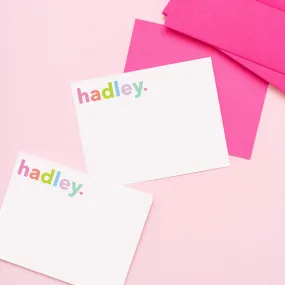 Colorful Kids Personalized Stationery- Pinks