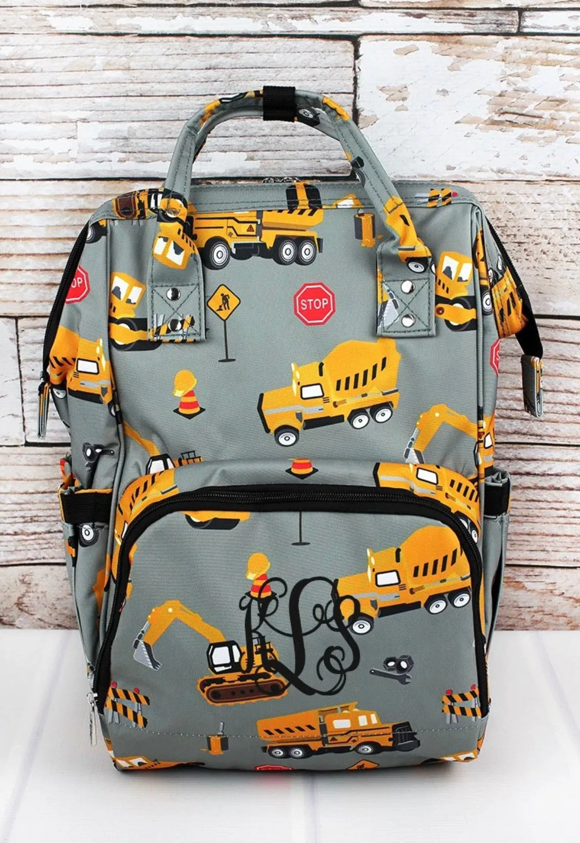 Construction Trucks Diaper Bag Back Pack NGIL Brand ( High Quality Canvas)