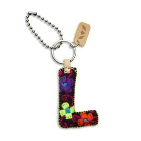 Consuela Black Felt "L" Charm