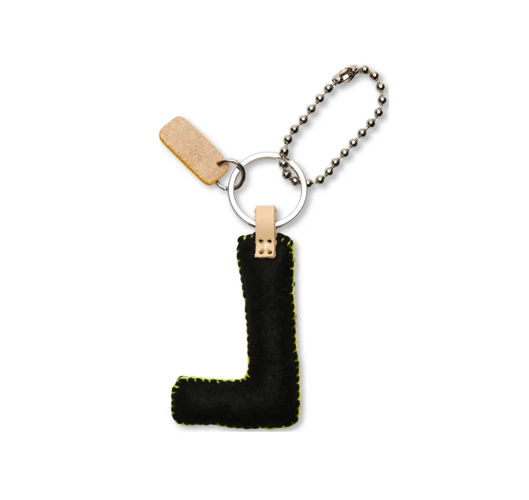 Consuela Black Felt "L" Charm