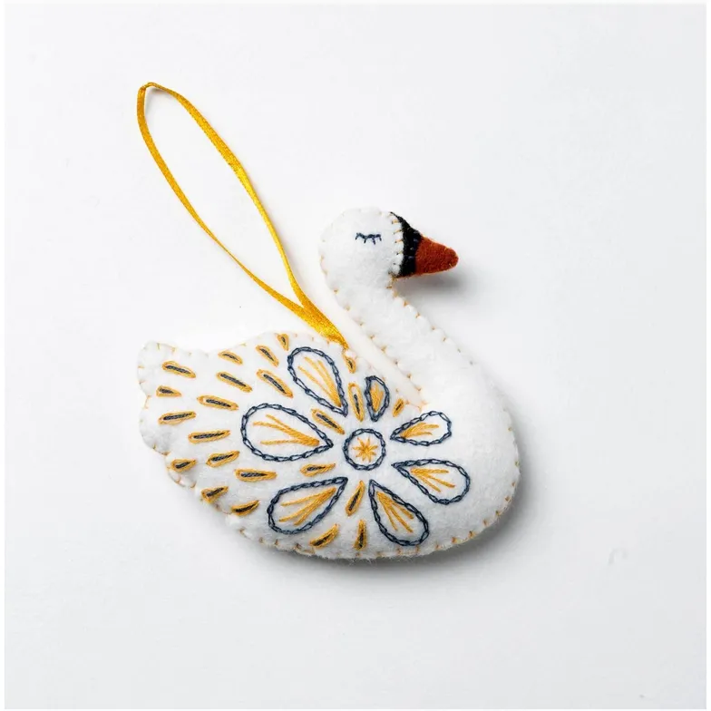 Corrine Lapierre | 12 Days of Christmas - Swan-a-Swimming Mini Embroidery Kit